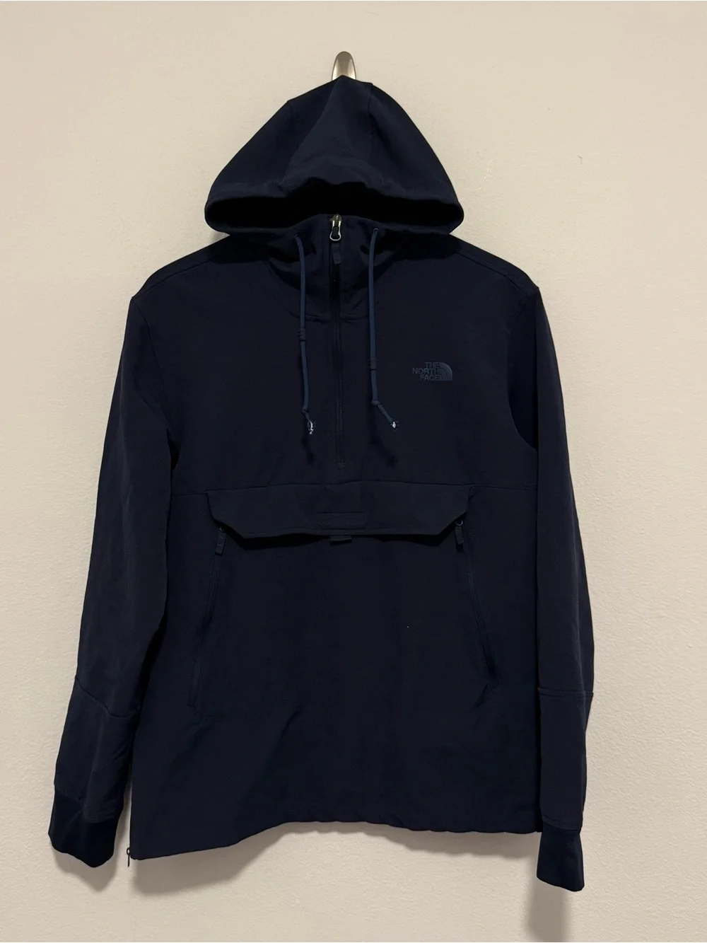 North Face Tekno Ridge Hoodie Pullover Water Resistant Wind Wall Navy Medium
